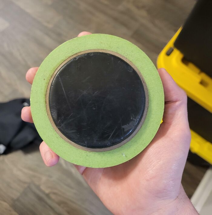This Hockey Puck Inside This Roll Of Tape
