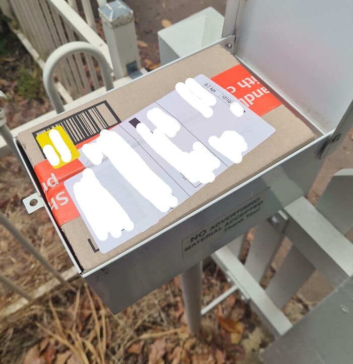 My Postman Fit My Package Perfectly Into My Post-Box Today