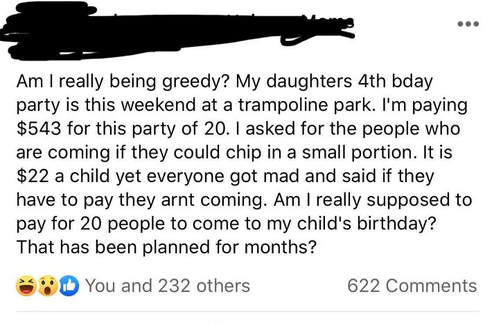 Beggar Mom Is Insulted That Her Daughter's Party Guests Won’t Pay For The Party