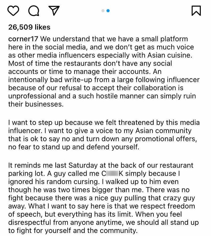 Entitled Influencer Trash Talks Asian Restaurant After They Politely Refuse To Give Him A $100 Discount