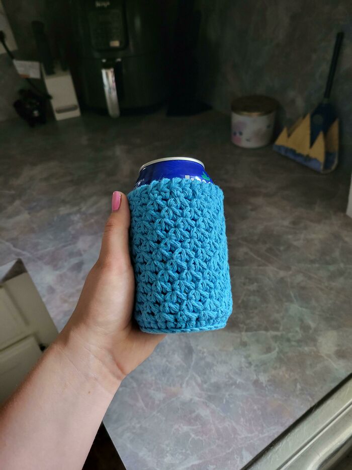 I Bonded With An Employee At A Bar When They Saw My Crocheted Bag. Later They Brought Me This Drink Koozy To Have. I Want To Return The Favor Next Time We Go But I'm Not Sure What To Make? Any Ideas?