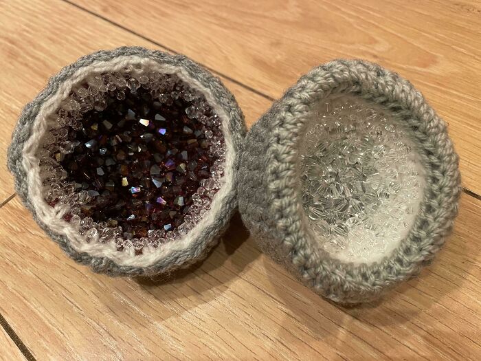 Made A Couple Of Geodes For A Leaving Colleague With A Geology Degree!