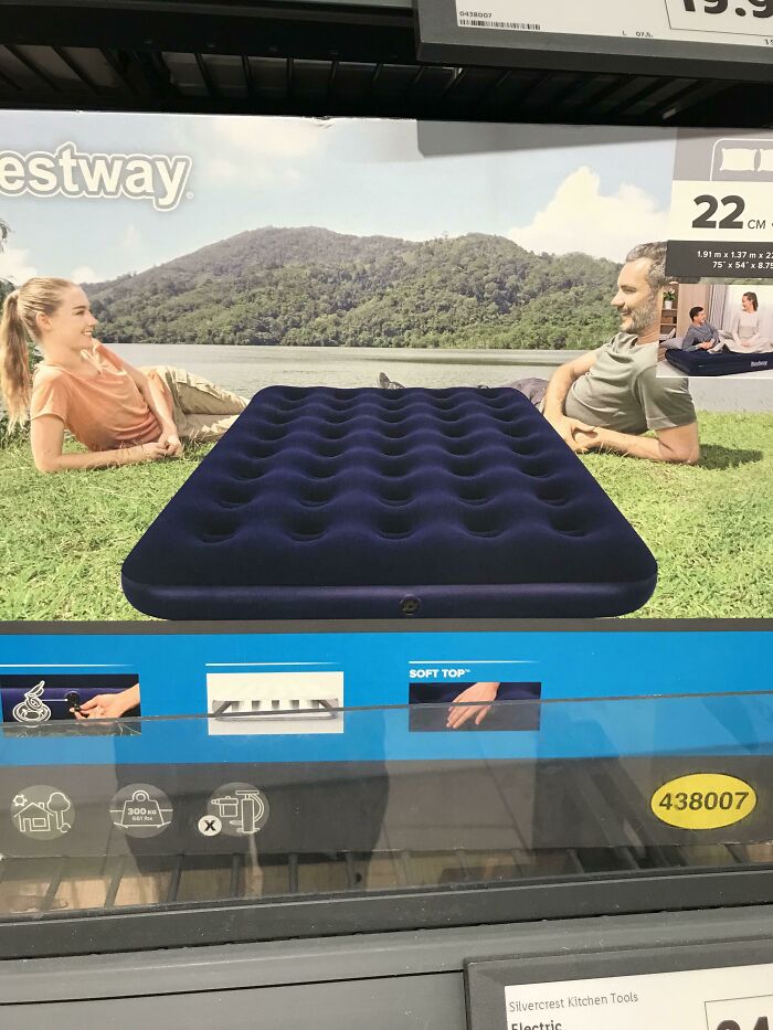 The Mattress Is Edited On The Photo And Why Are They On The Floor Outside With The Mattress Next To Them? It Just Makes No Sense