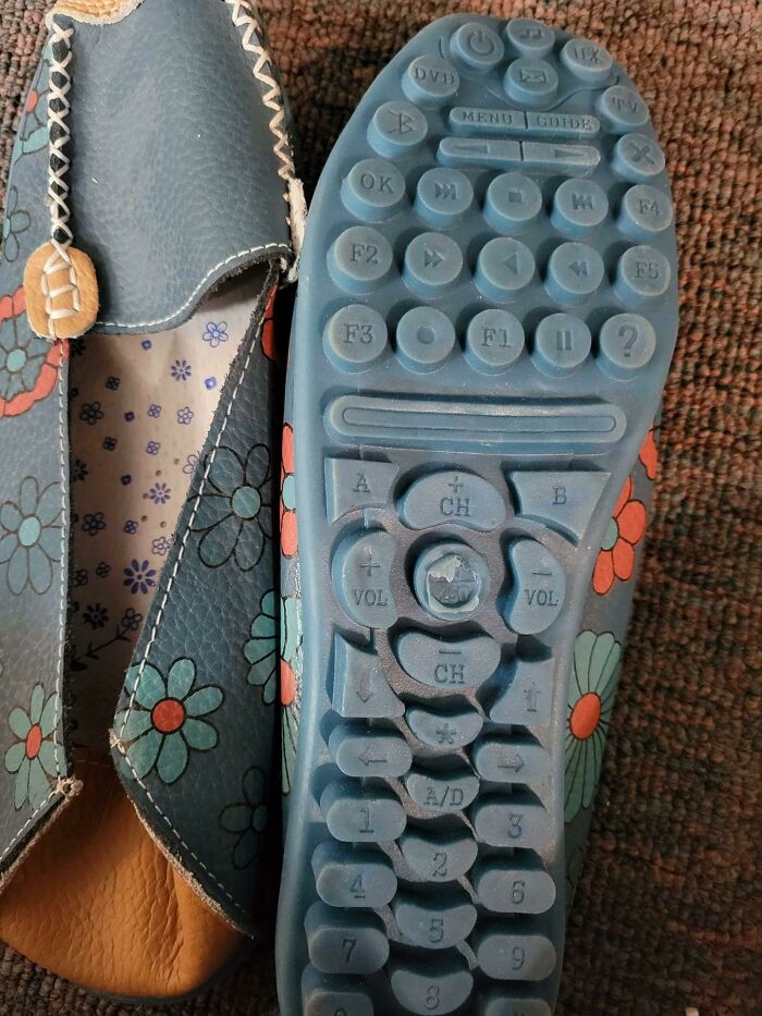 These Shoes Found At A Thrift Store With Controller-Shaped Soles