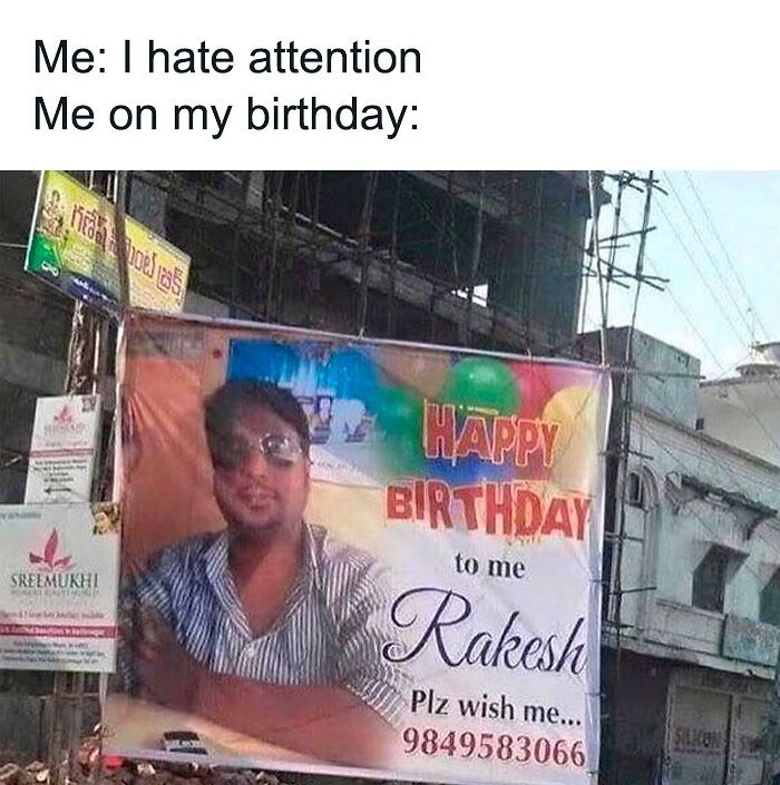 birthday meme about attention