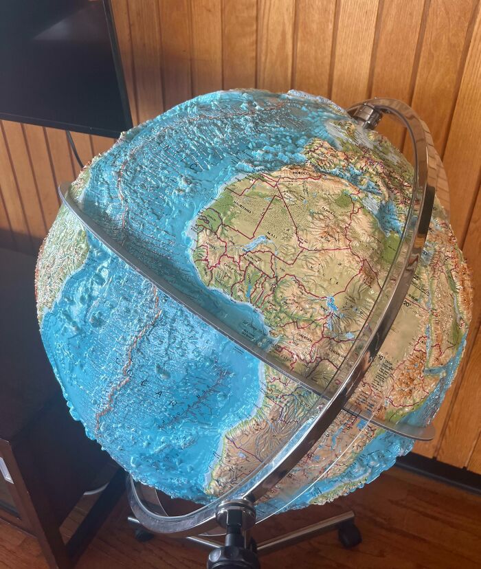 A Globe That Shows Elevation