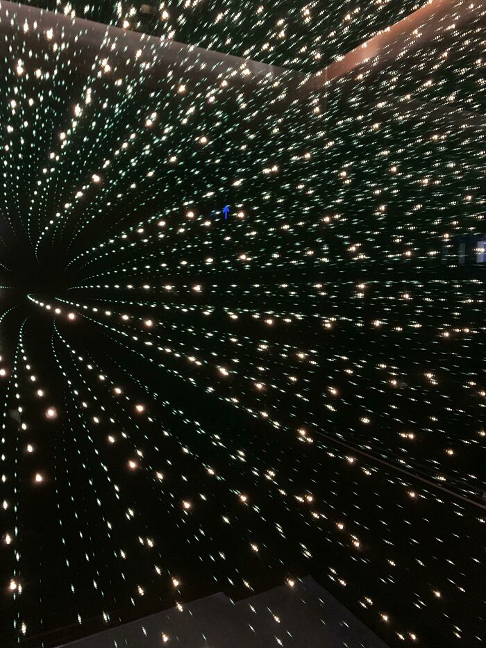 East Miami Hotel’s Elevator Wall Has Tiny Lights And A Mirror Effect To Appear As A View Of Stars In Outer Space