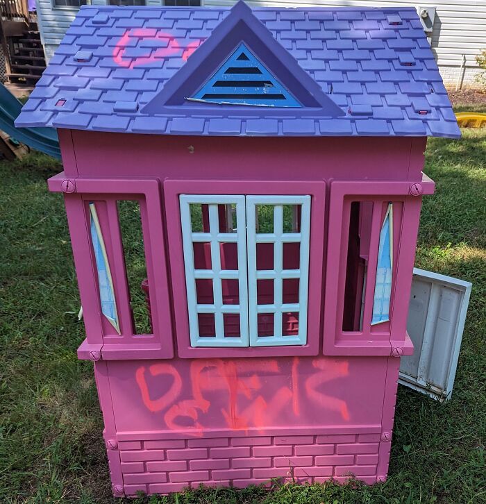 Neighbors Had A Party, And Some High-Schooler Tagged My Daughter's Playhouse