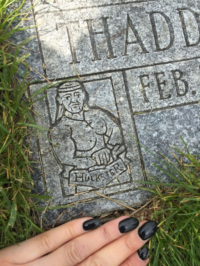 Was Visiting My Grandparents At The Cemetery Today And I've Never Met My Grandfather. I've Been Visiting For 23 Years And Never Noticed His Love For Hulk Hogan