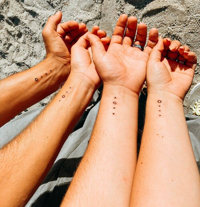 Family circle matching arm tattoos