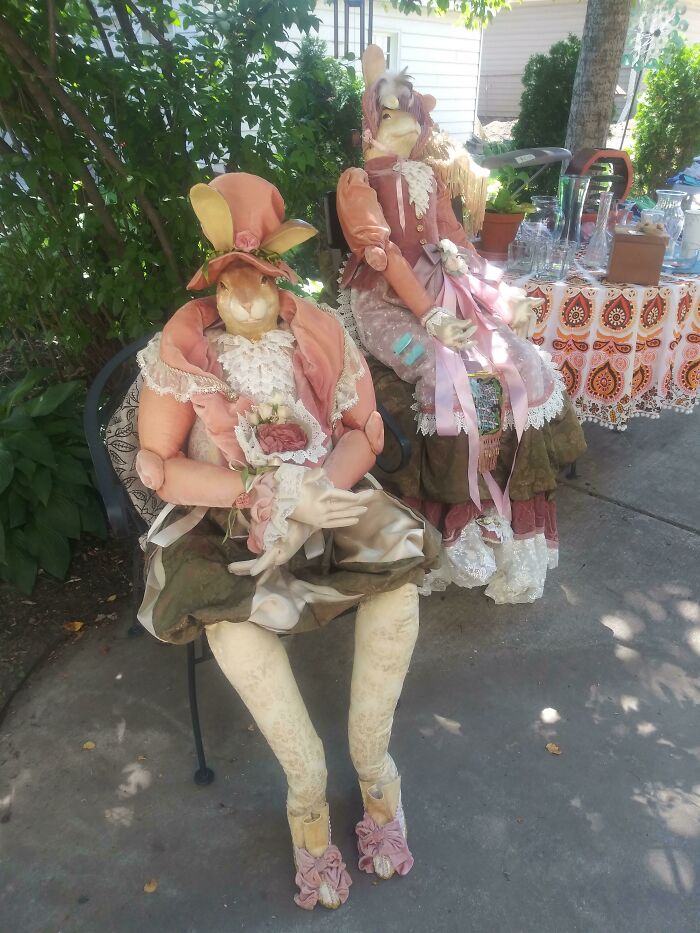 Human Sized Rabbit In Victorian Dress, Yes Please! Yours For Only $150 Each, Down From $1200!