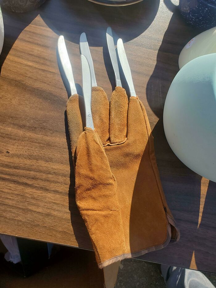 I Saw This Budget Nightmare On Elm Street Gloves At The Flea Market Today. Freddy "Butterfingers" Krueger