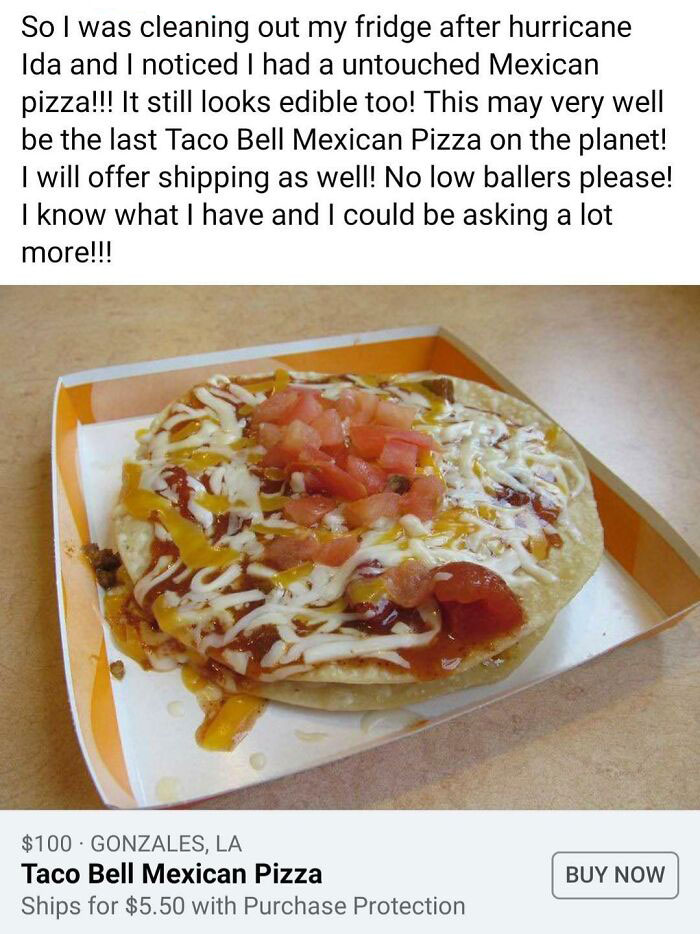 Vintage Taco Bell Mex Pizza