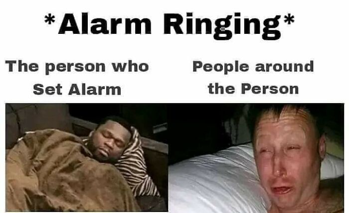 The person who set alarm meme