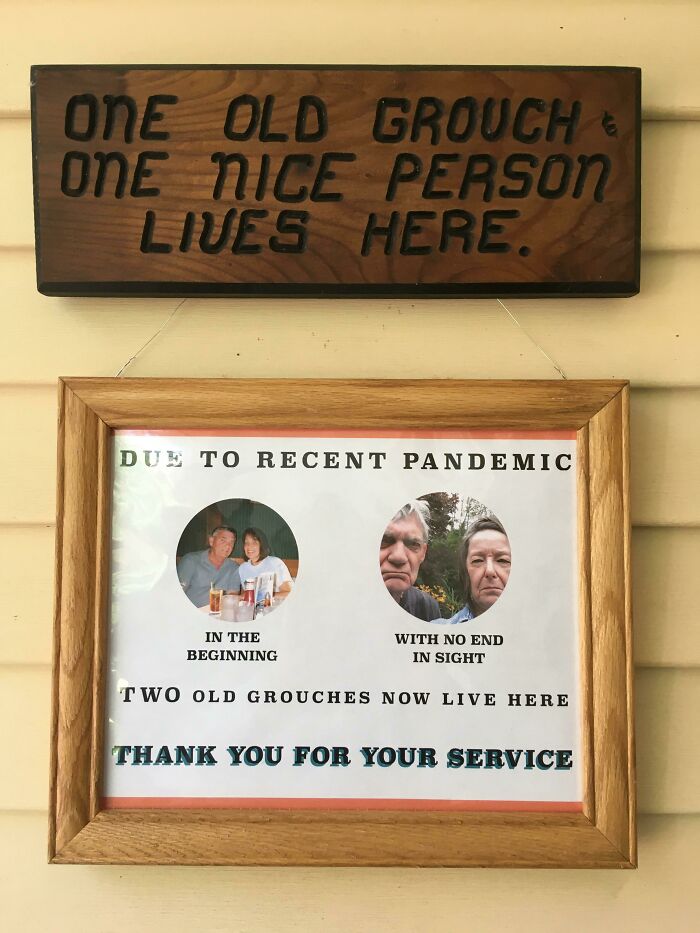 My Grandparents Have Had This Wooden Sign Hanging On Their Porch Since The 90s... Today, Grandma Finally Snapped
