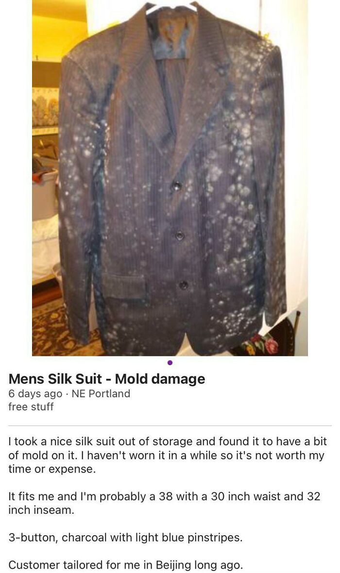 Sweet Thanks! Always Wanted A Mold Infested Suit!