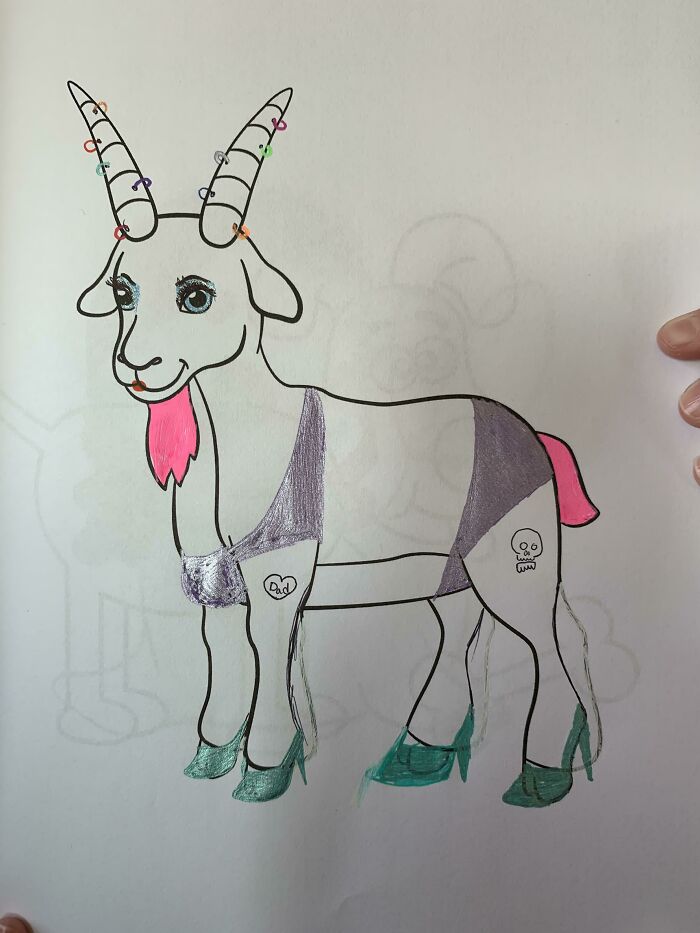 My Daughter Colored A Slutty Goat
