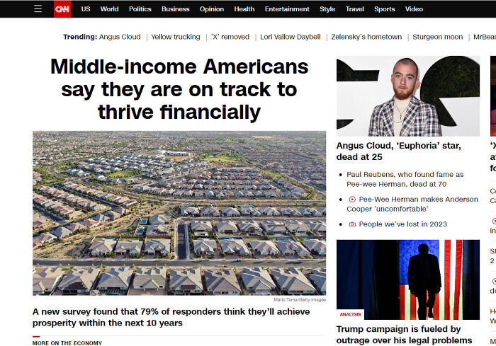 The Middle Income American's Are Thriving! Or So They Say