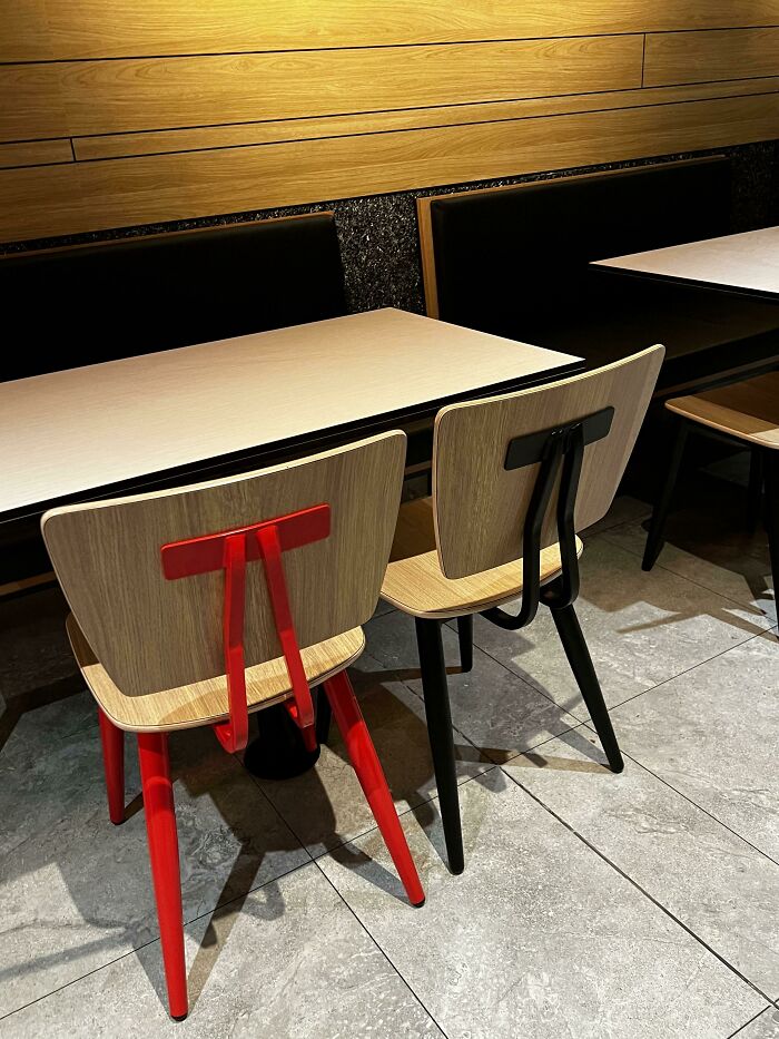 Chairs At KFC In The Shape Of The Colonel’s Tie