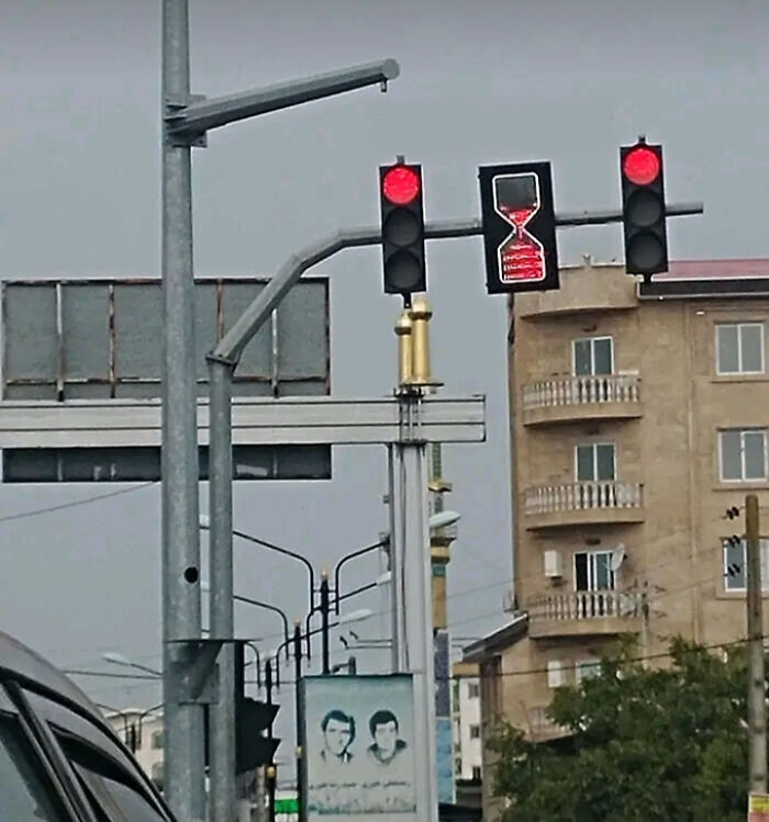 This Hour Glass With The Traffic Lights
