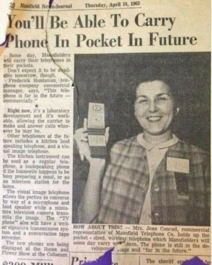 Mobile Phones Predicted In 1963