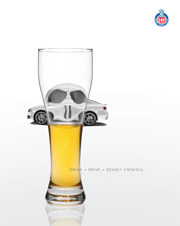 Anuncio sobre no beber y conducir