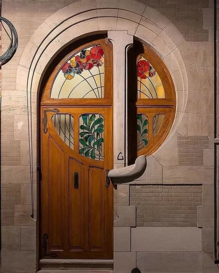 Art Nouveau Door In Brussels, Belgium