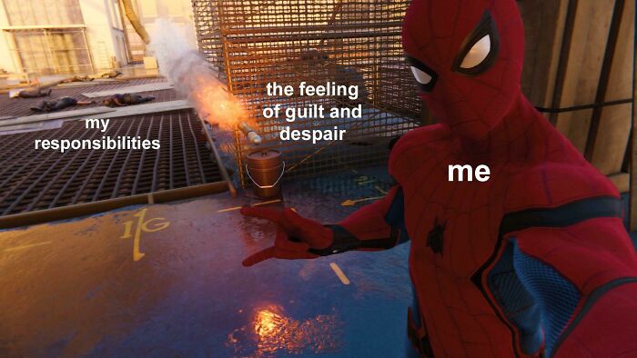 Spiderman meme about responsibilities