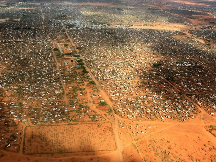 Dadaab In Kenya. World's Largest Refugee Camp. Stretches Over 20 Miles