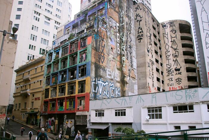 Abandoned Building Occupied By Artists And Anarchists. São Paulo, Brazil
