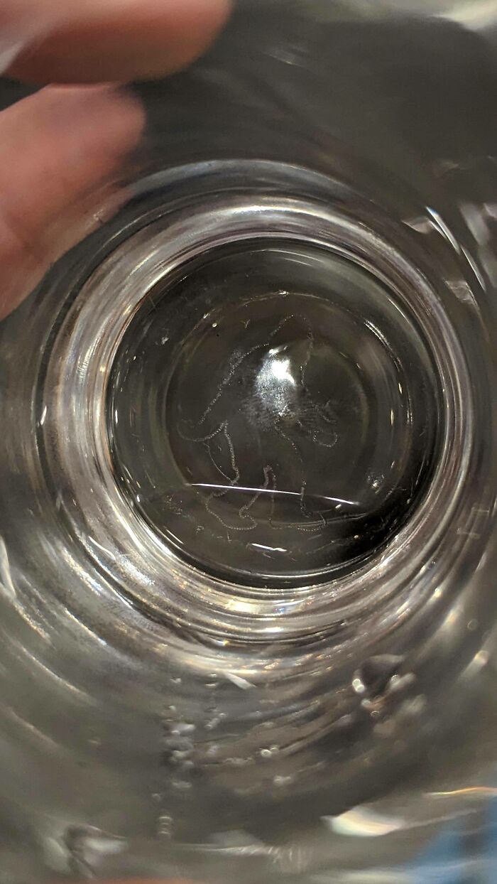 Hidden Brand Logo At The Bottom Of Their Beer Glass
