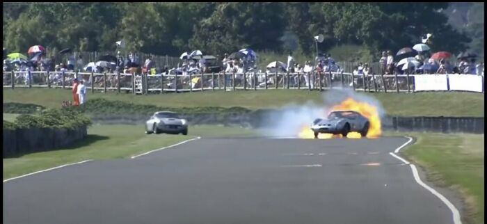Ferrari 250gto Engine Detonates During Race At Goodwood Revival