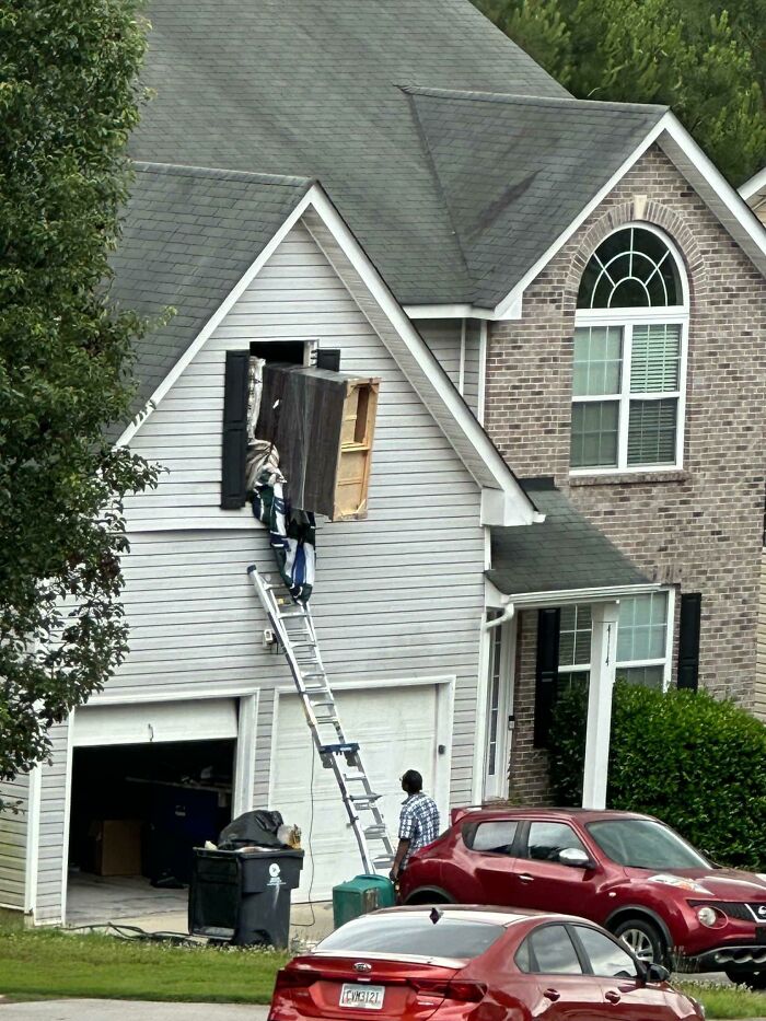 The Neighbor’s Movers Couldn’t Get The Dresser Down The Stairs