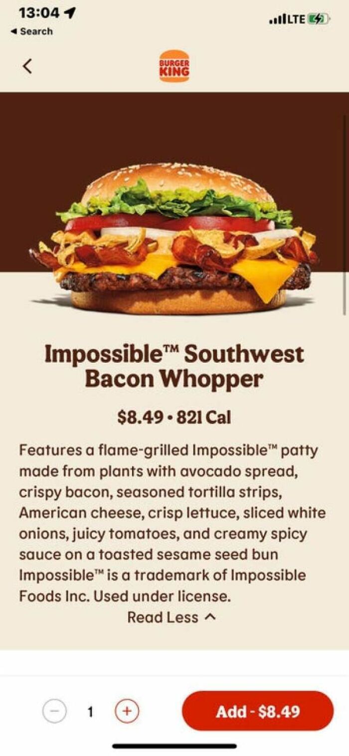 It’s A Little Weird That They Put Bacon On An Impossible Burger, Right?