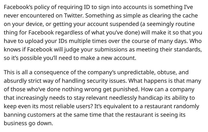 Facebook Is Struggling To Keep Young Users, Yet Its Own Security Policy Sabotages Its Ability To Keep Its Most Reliable Users In That Demographic (Rant Below Is Mine)