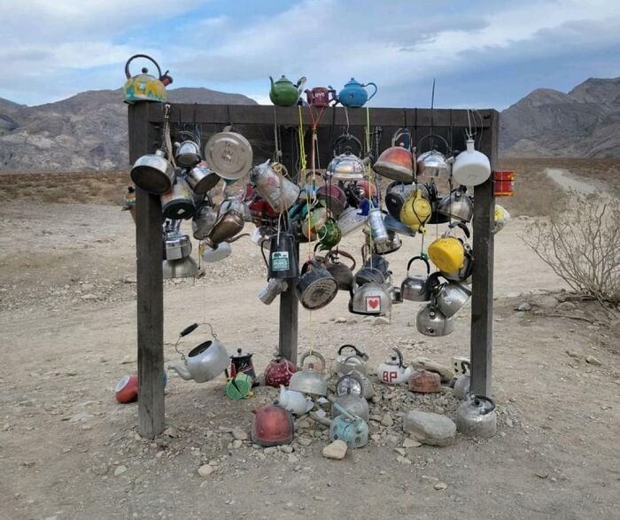 Unexpected Sight At A Crossroads In Death Valley