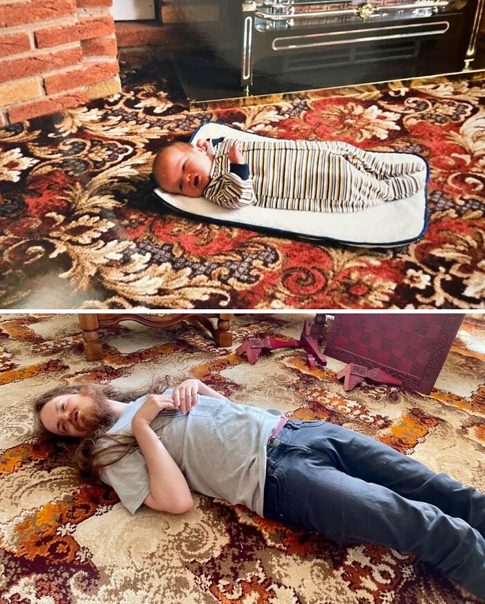 My Boyfriend As A Fresh Baby And Now At 24. Ft Fancy Carpets