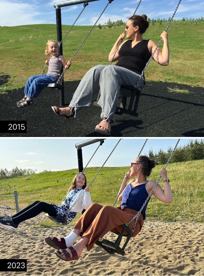 My Daughter And I Swinging Thru Time