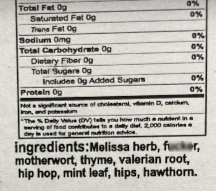 My Tea Of Questionable Ingredients