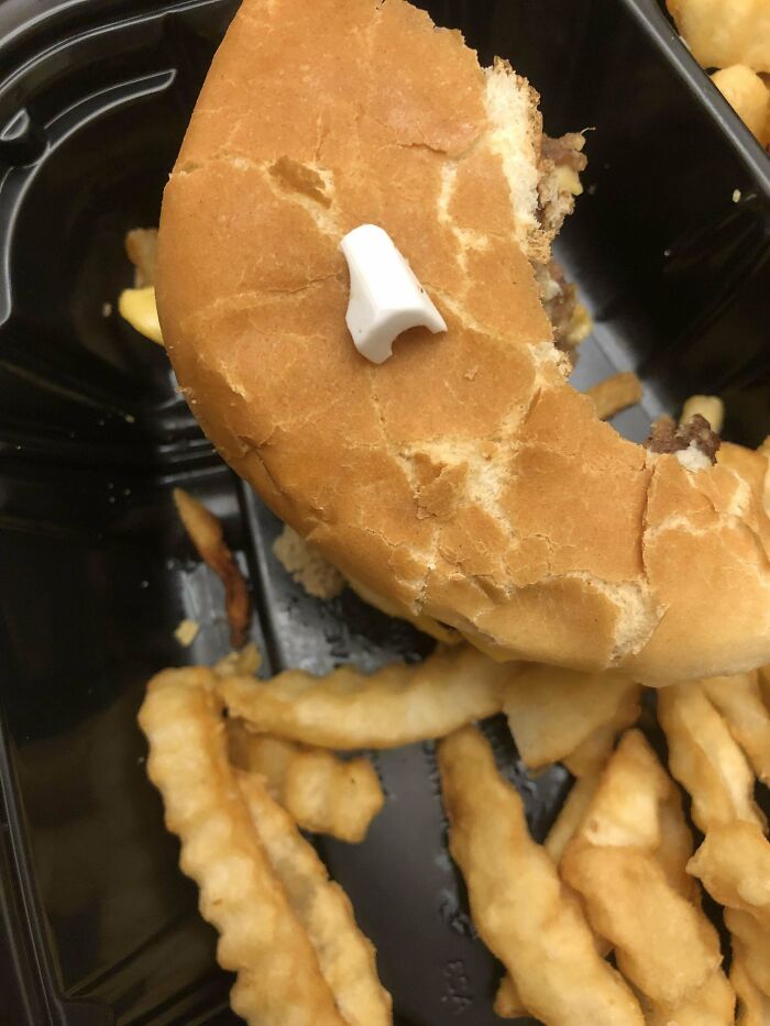 Found A Piece Of Plastic In The Burger From Earhart