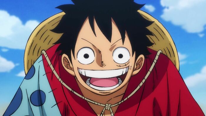 Monkey D Luffy from One Piece looking excited