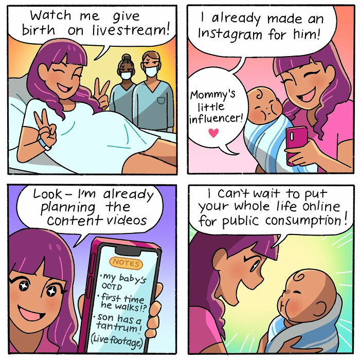 A Comic About Influencers Using Their Kids For Public Consumption