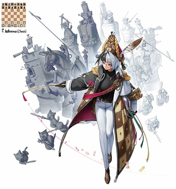 Chess inspired anime character
