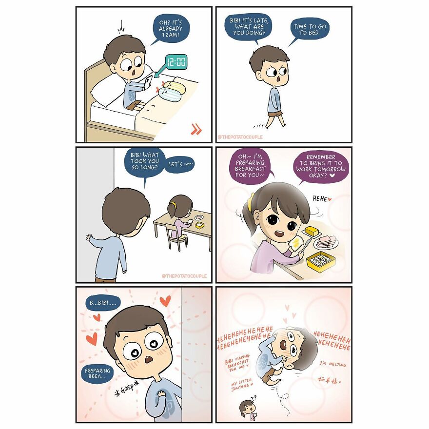 Artist Makes Comics About His Childhood Friend Who Became His Girlfriend, And Over 600,000 Followers Love Them