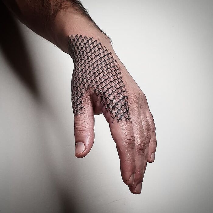 Snake skin tattoo