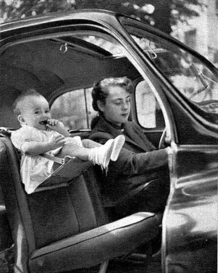 Asientos para niños en los coches en 1940