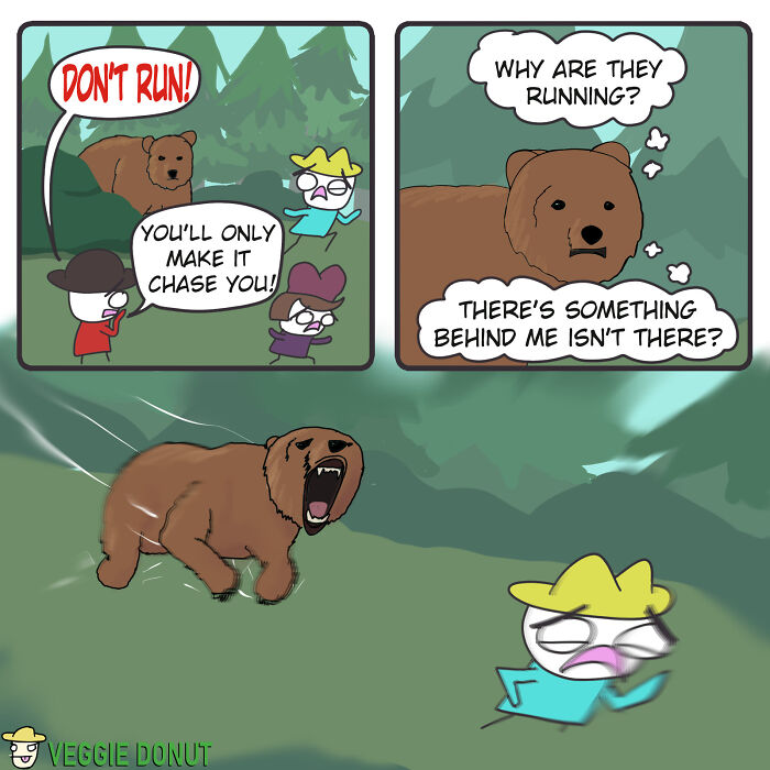 Comics About A Pair Of Friends Meeting A Bear veggiedonut