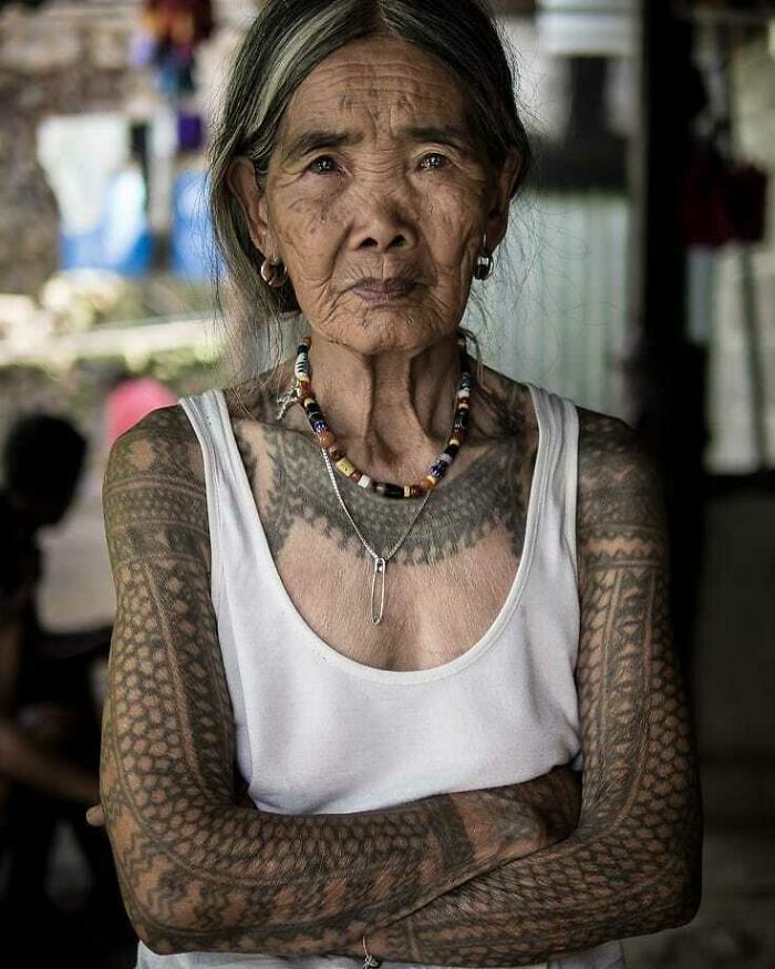 Whang-Od Oggay Is A Filipina Tattoo Artist. Currently 106 Years Old, She Is The Oldest Known Person To Practice Mambabatok, An Ancient Traditional Form Of Kalinga Tattooing