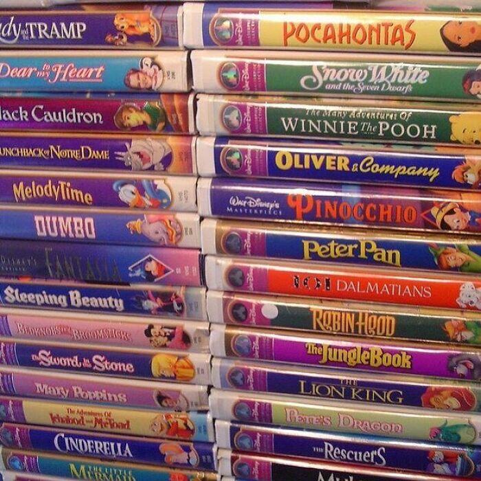 Películas en VHS, sobre todo la colección de Disney