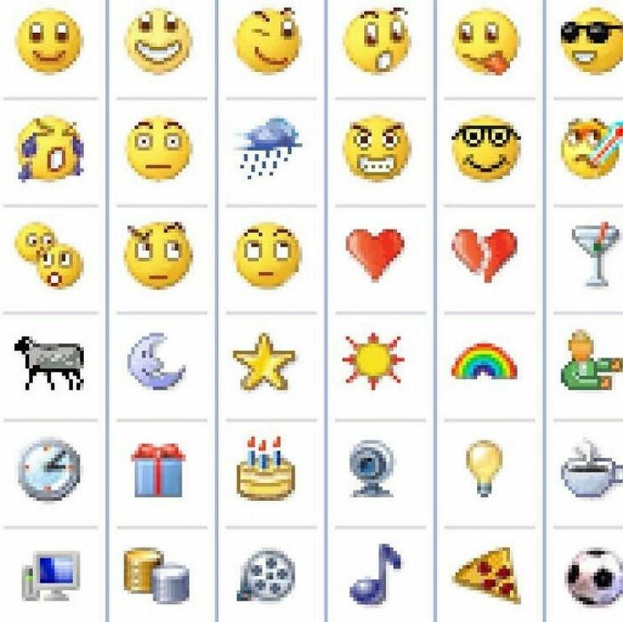 Msn Messenger, Yahoo! Messenger And Aim Emoticons. Which Was One Was Your Go-To?